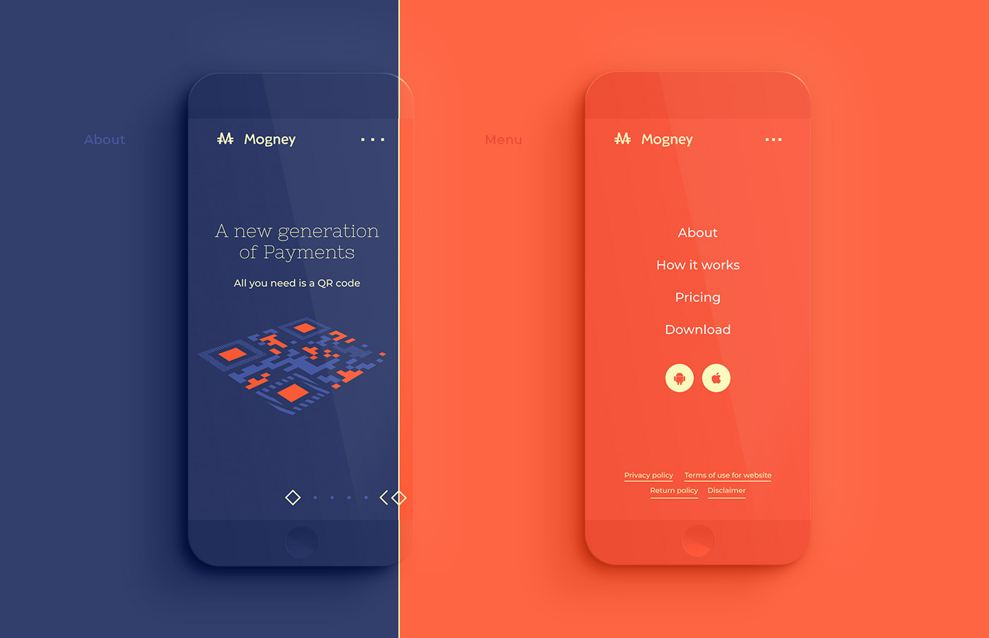 Mobile version mockups